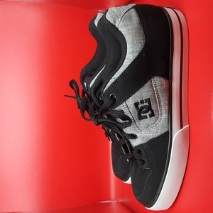 Mens PURE XE Grey Black DC Skate Shoes